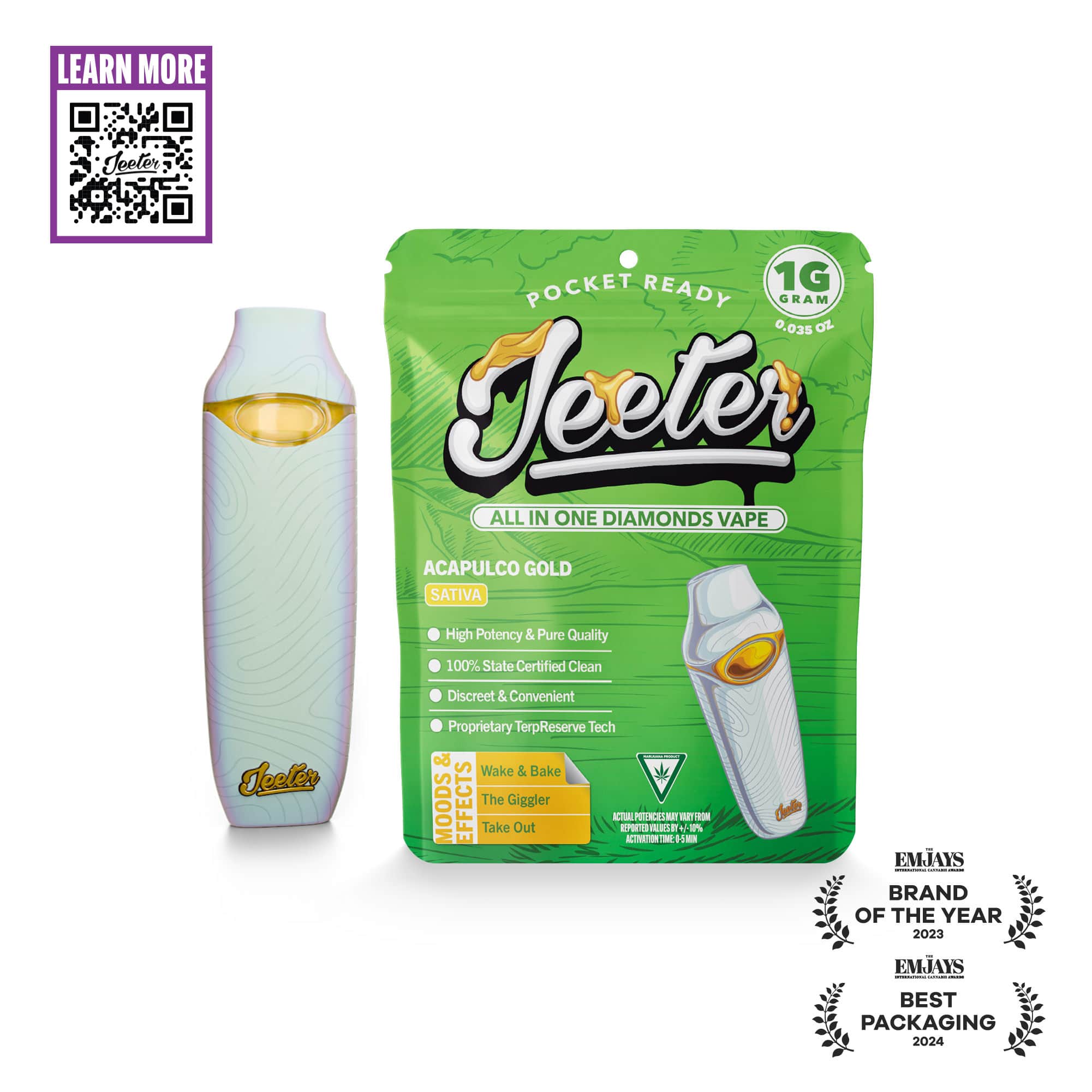 JEETER | ACAPULCO GOLD LIQUID DIAMONDS | ALL-IN-ONE | 1G
