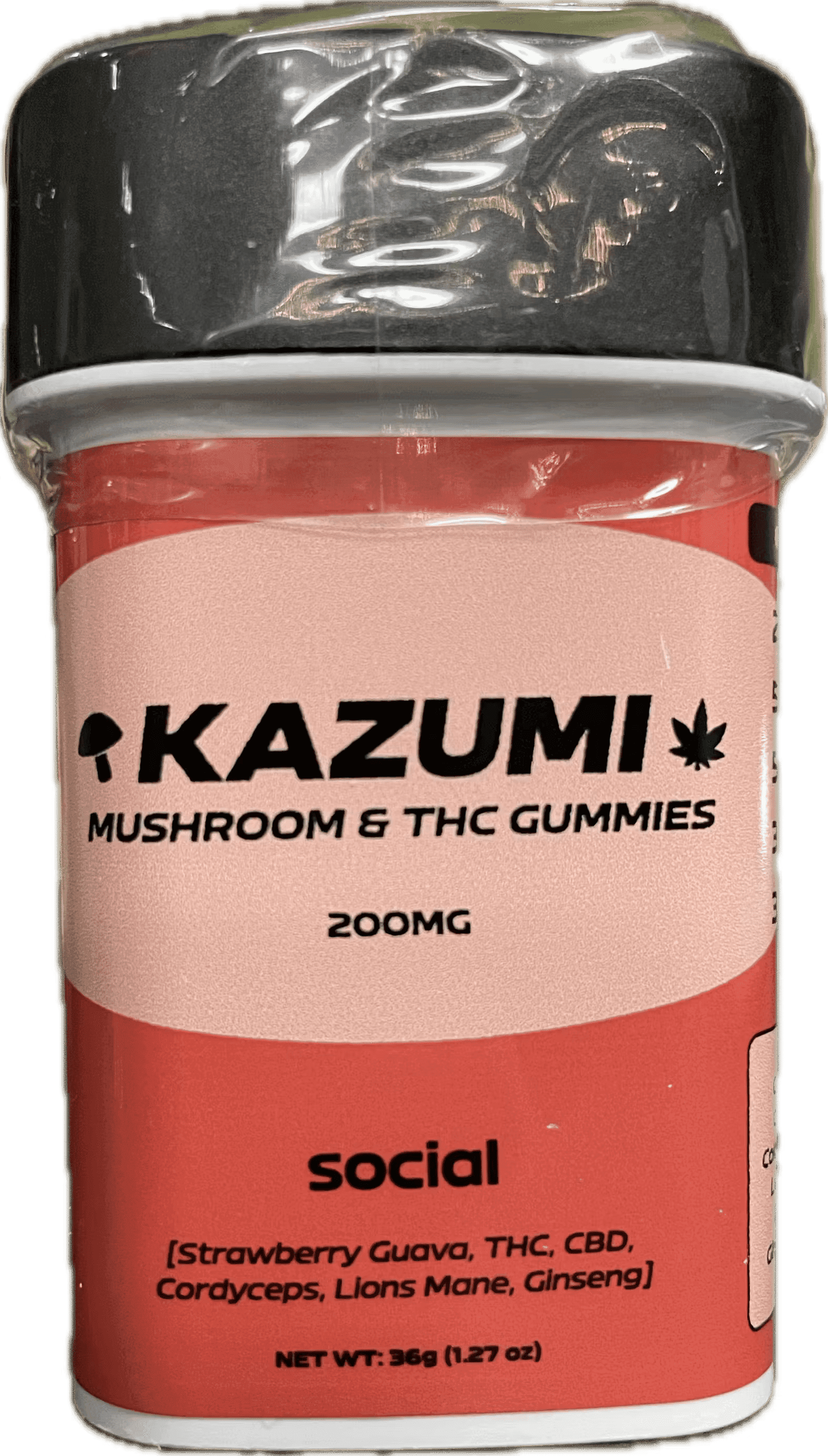 Kazumi - Social Strawberry Guava Mushroom & THC Gummies - 200mg