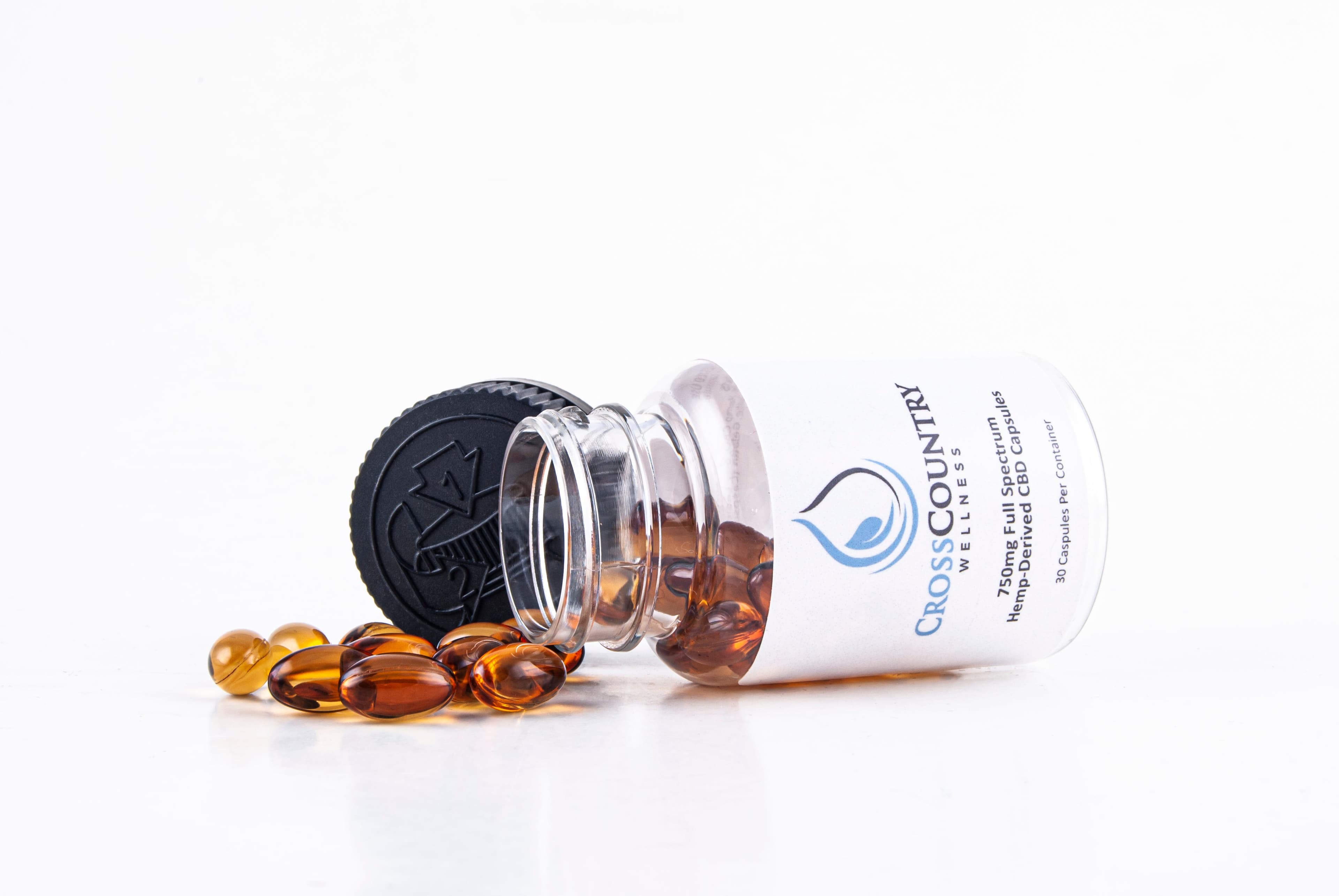 750mg Hemp-Derived CBD Capsules | THC-Compliant | Daily Wellness Support