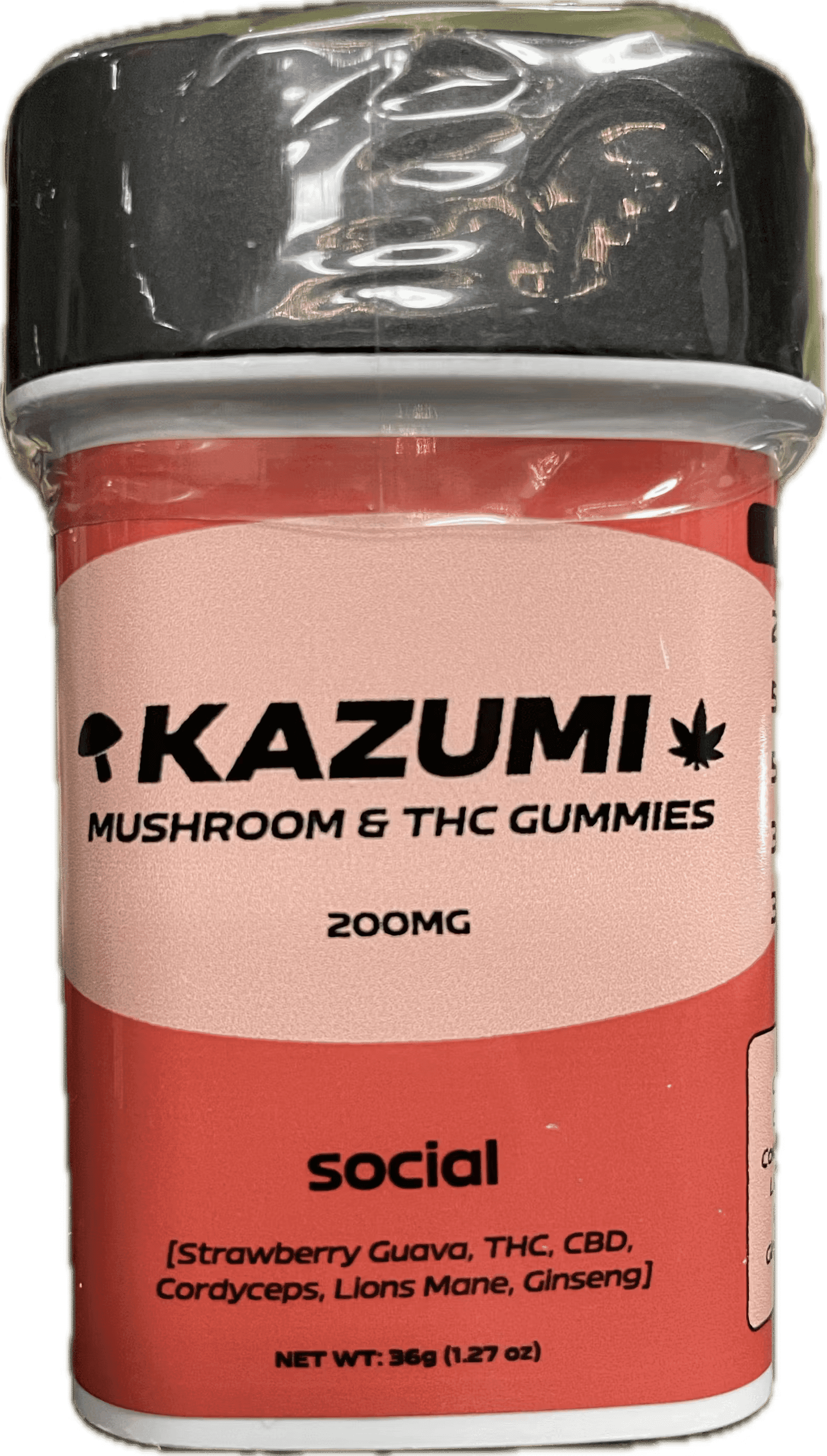 Kazumi - Social Strawberry Guava Mushroom & THC Gummies - 200mg